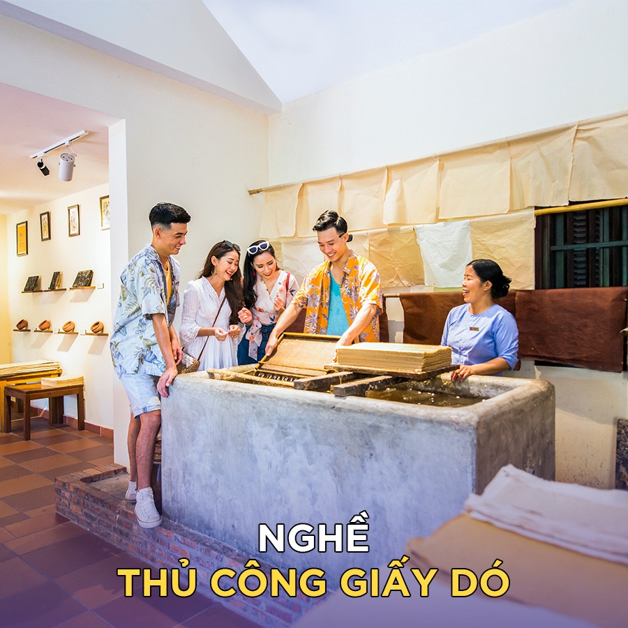 Trải nghiệm nghề làm giấy dó tại VinWonders Nam Hội An