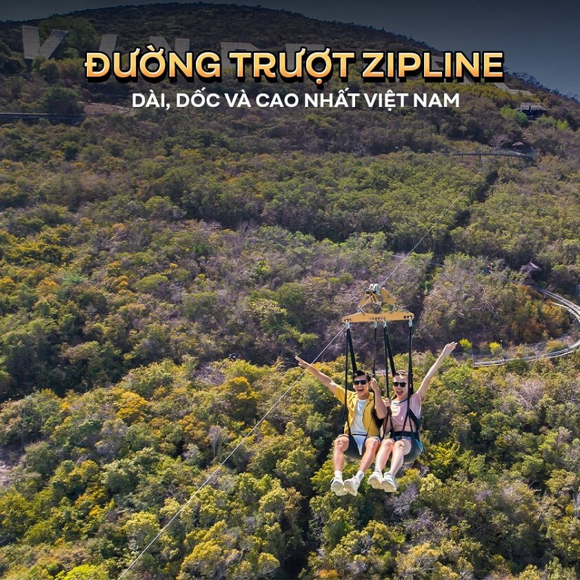 Chùa đá Quan Âm Trải nghiệm Zipline tại VinWonders Nha Trang