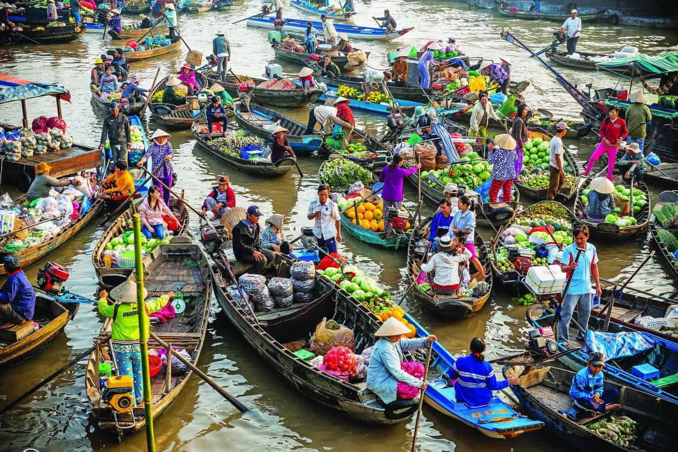 Tháng 8 nên đi du lịch ở đâu miền Nam Chợ nổi Cái Răng Cần Thơ