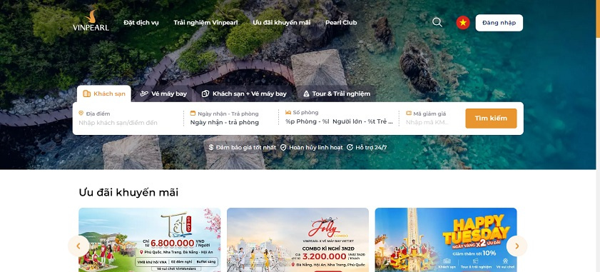 Đặt phòng an toàn, uy tín tại website chính thức của Vinpearl 