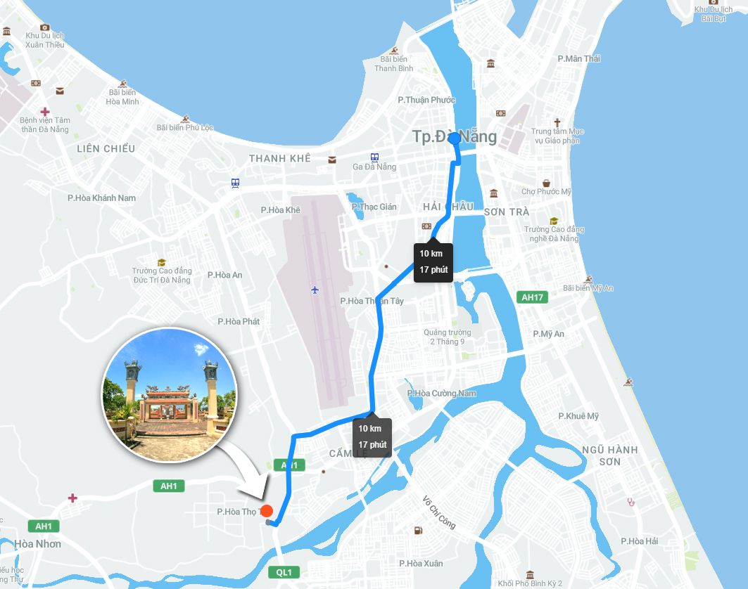 Bản đồ chỉ dẫn tới mộ Ông Ích Khiêm