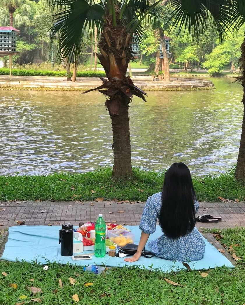 Công viên cây xanh Picnic tại công viên Thống Nhất