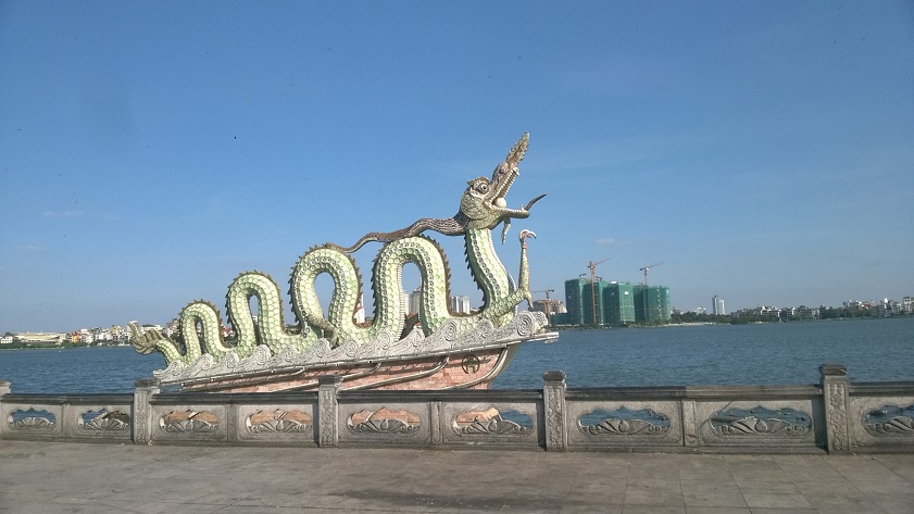 2 con rồng hồ tây ở đường nào? Cuối đường Nguyễn Hoàng Tôn