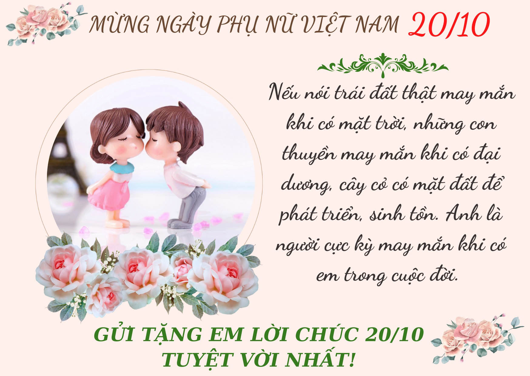 Những lời chúc hay, ý nghĩa là món quà 20/10 tuyệt vời nhất cho người phụ nữ
