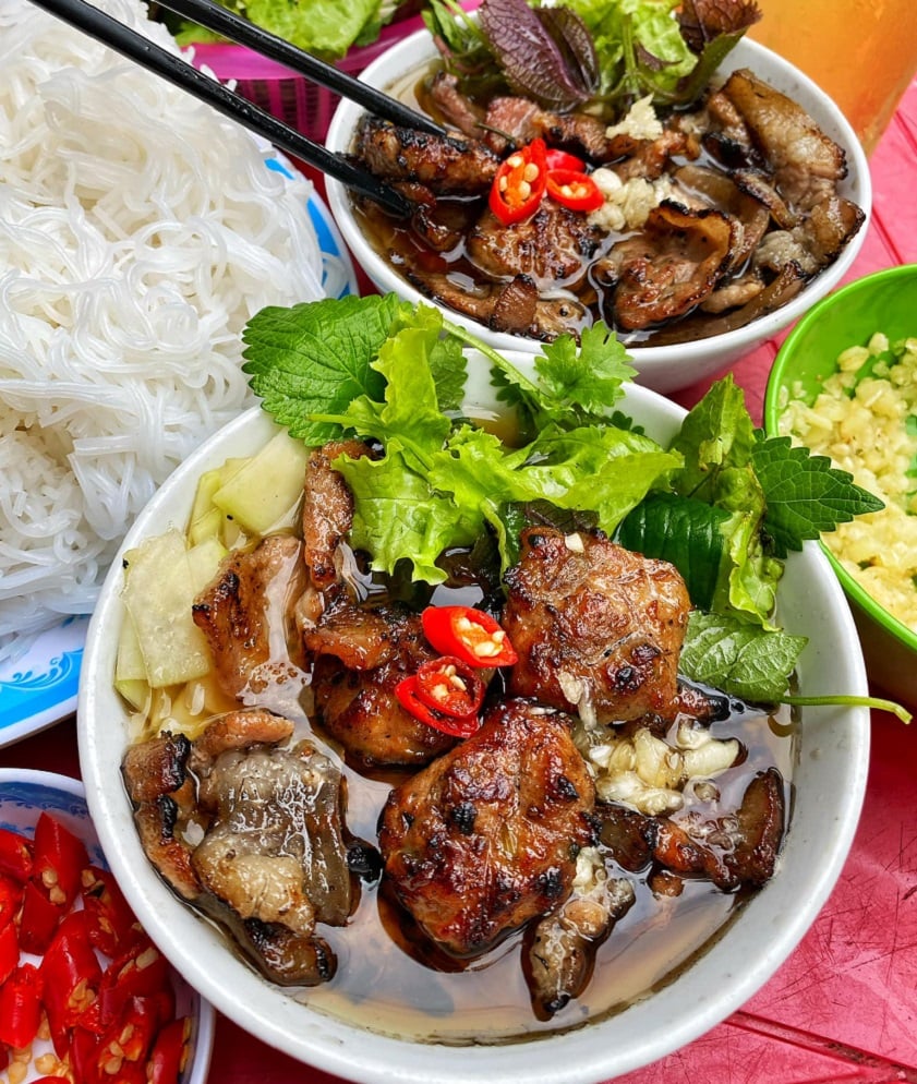 Breakfast in Saigon Bun Cha Ha Noi - Phu My Hung offers a satisfying meal to start the day