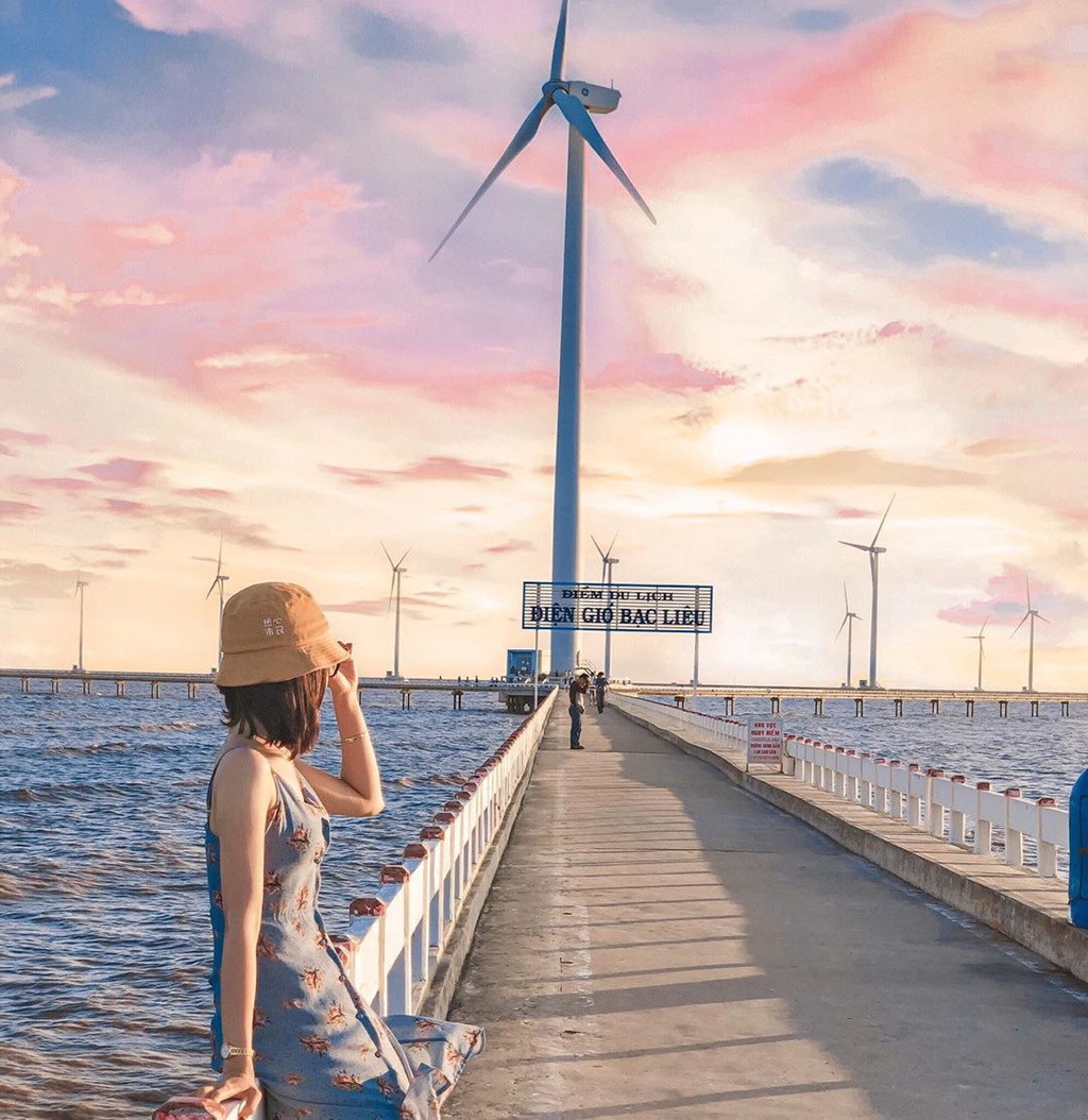 Cánh đồng điện gió Bạc Liêu