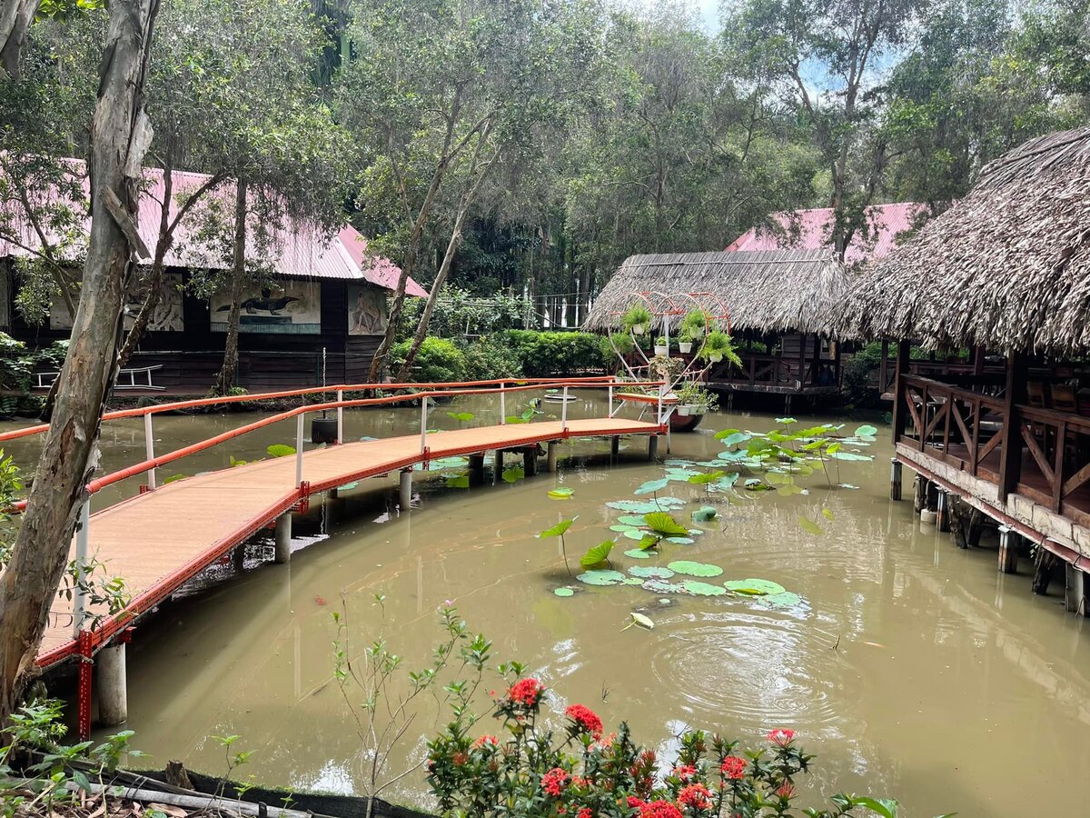nhà hàng ở làng cá sấu Sài Gòn