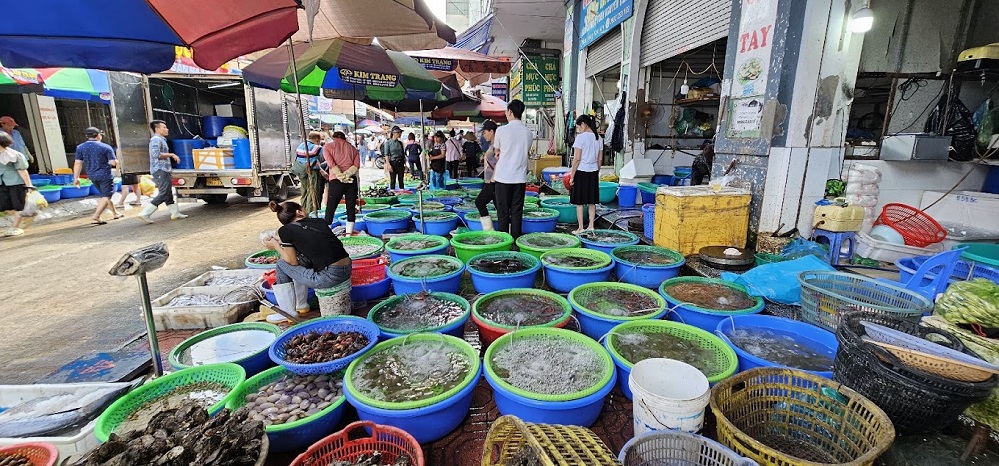 Cai Dam Market Bustling Cai Dam Market