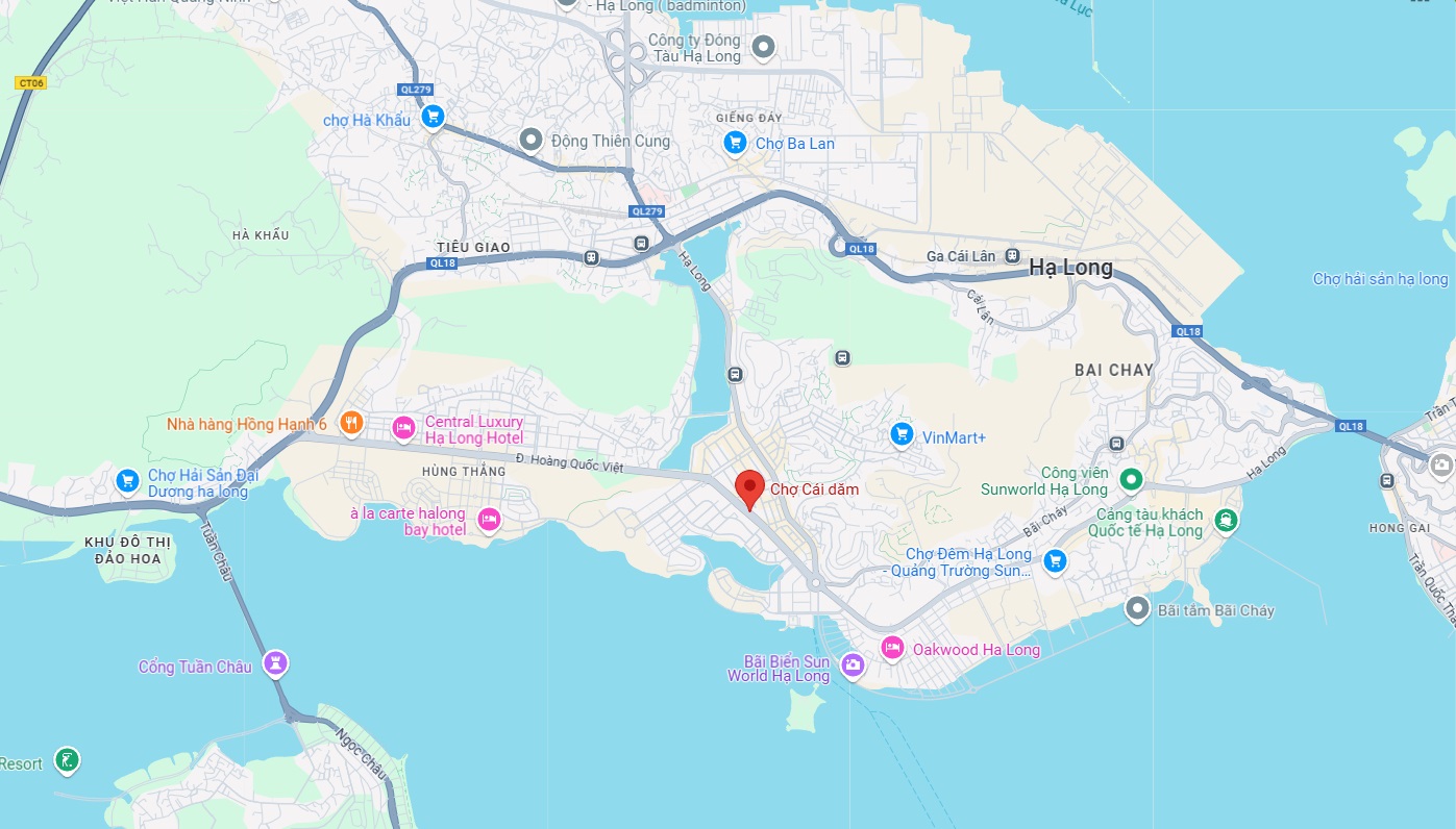 Cai Dam Market Cai Dam Market map