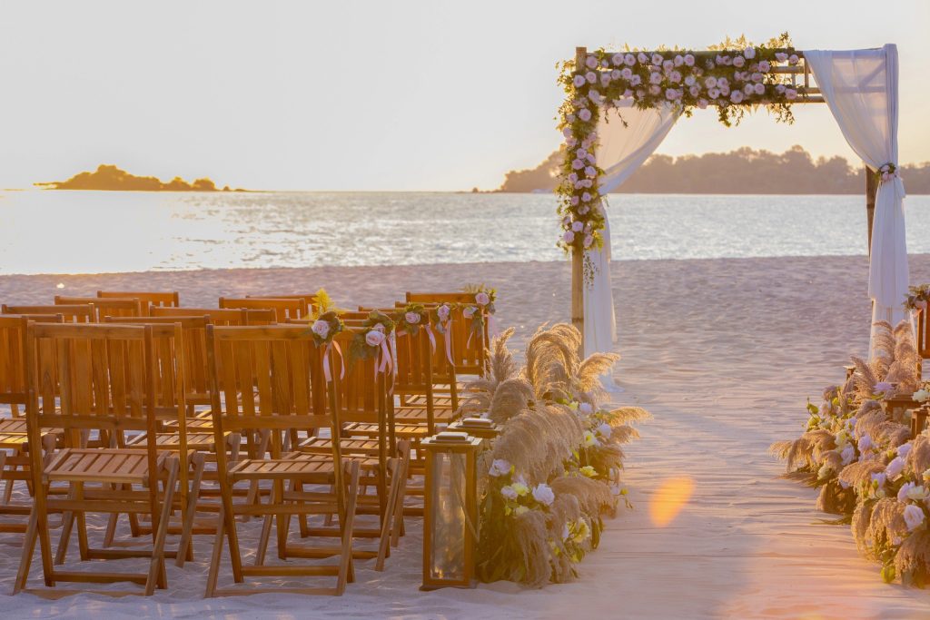 A beach wedding in Vietnam promises a romantic coastal vibe