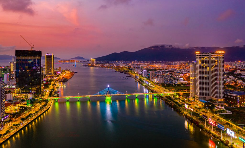 Phu Quoc or Da Nang Bridges are a highlight of Da Nang’s vibrant nightlife