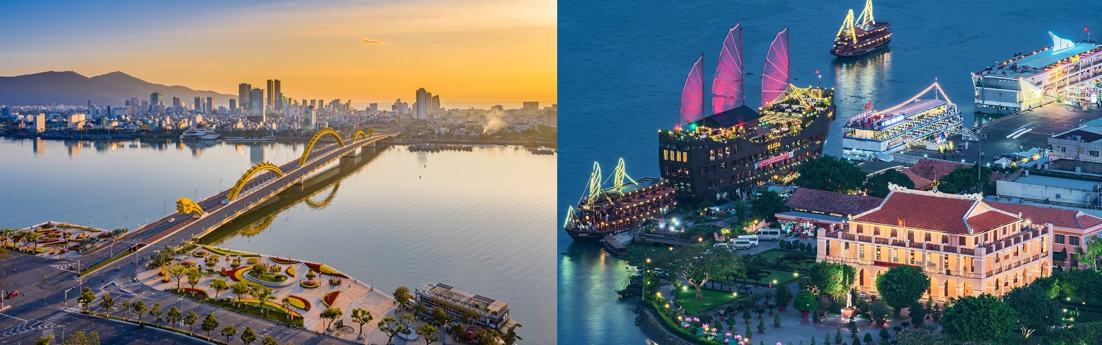 Locations of Ho Chi Minh City and Da Nang