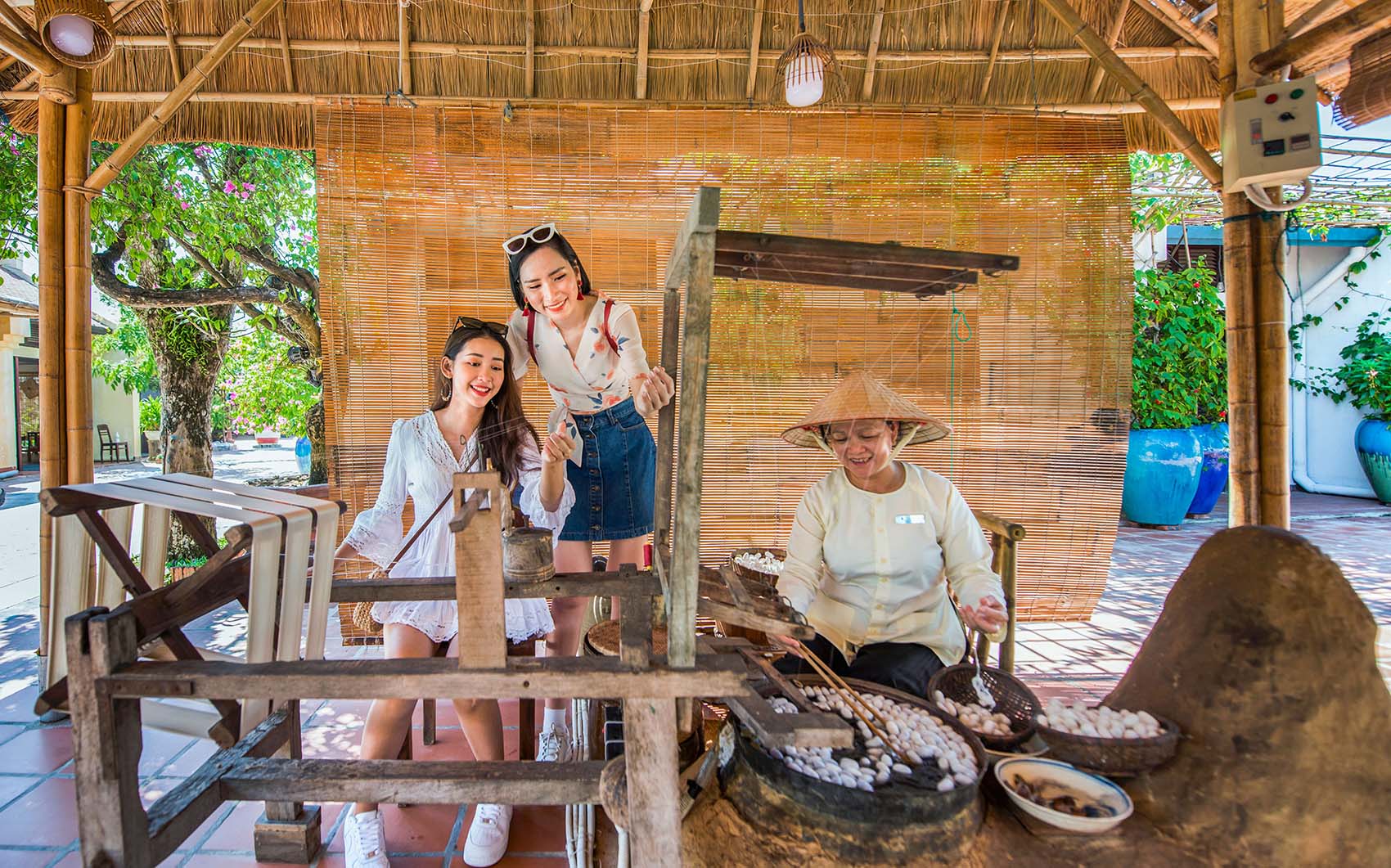 Vietnamese wedding tea ceremony VinWonders Nam Hoi An - where traditional art meets modern entertainment