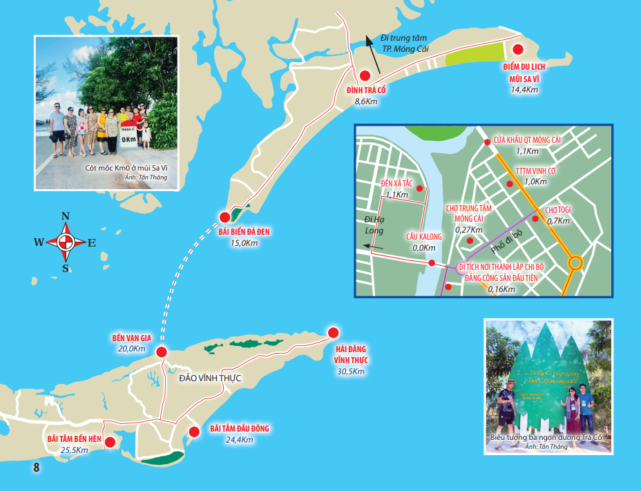 Du lịch Móng Cái 3 ngày 2 đêm Bản đồ hành trình tham quan đảo Vĩnh Thực
