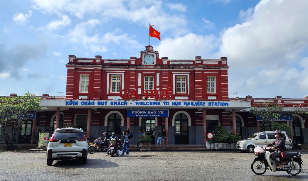 Impressive architecture of Hue Train Station