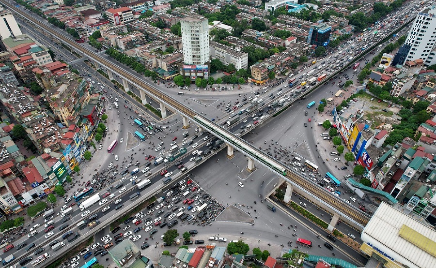 Traffic jam in Hanoi