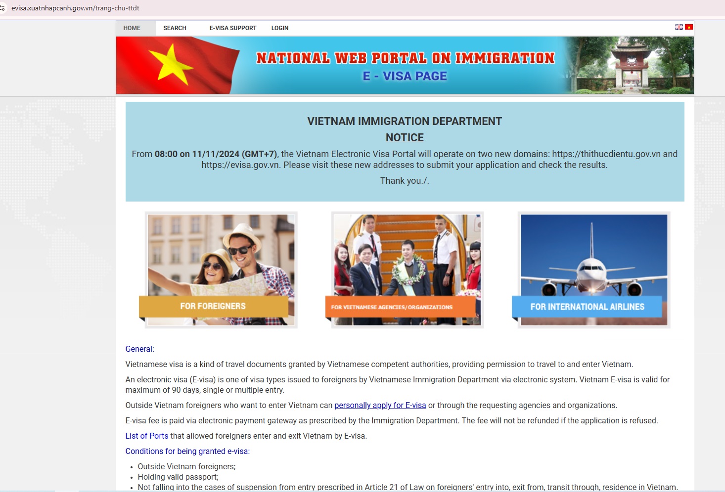 Vietnam visa on arrival website