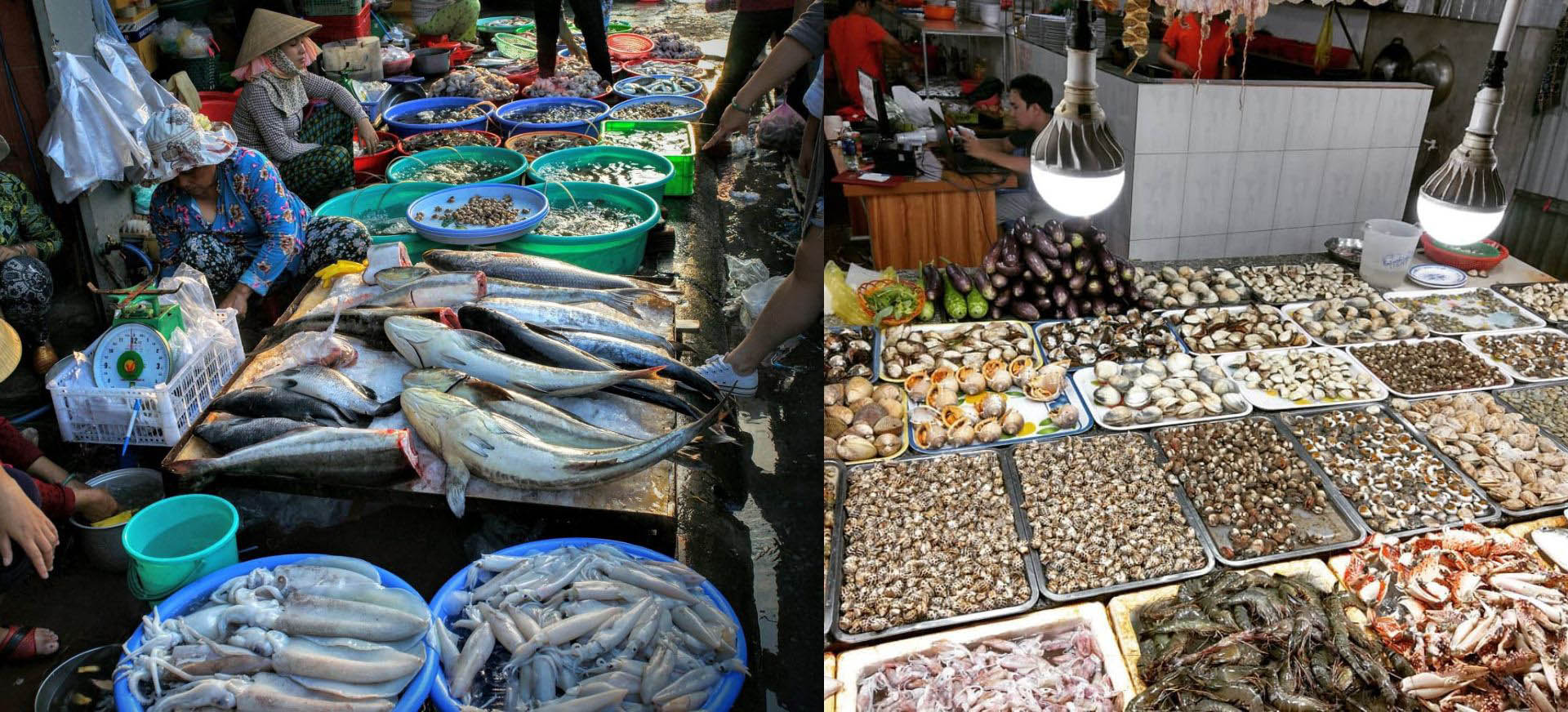 Chợ hải sản ở Vũng Tàu