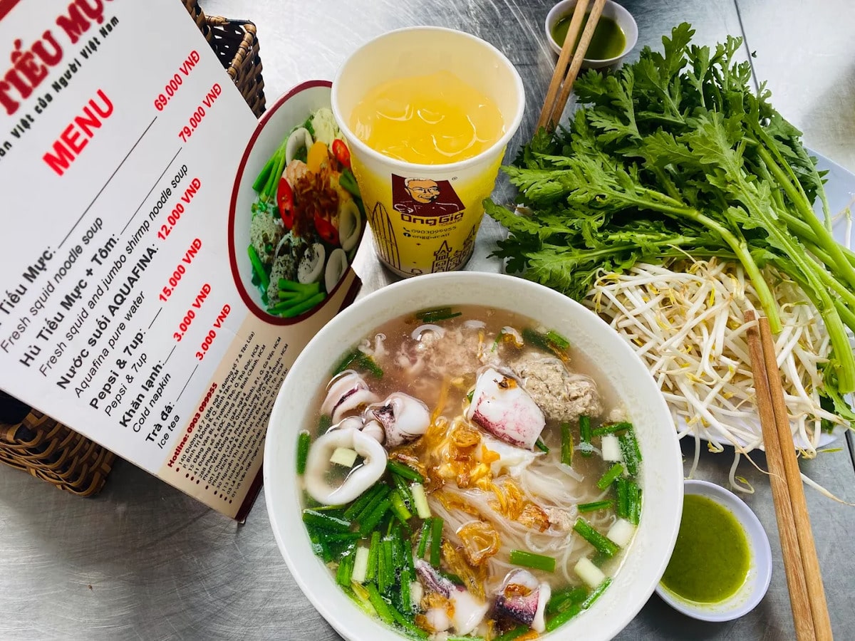 Hủ tiếu mực ngon Vũng Tàu