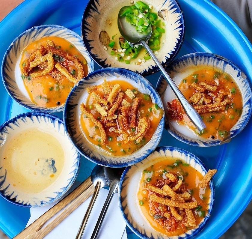 Breakfast in Da Lat Banh beo in Da Lat