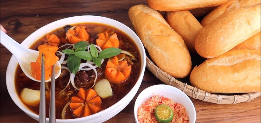 Breakfast in Vietnam Bo kho (beef stew)