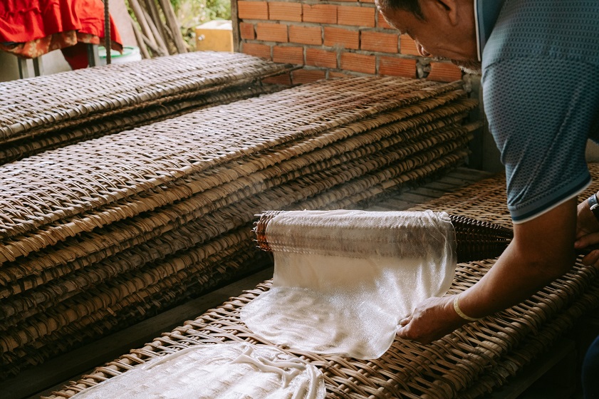 Discover the art of handmade noodles at Sau Hoai’s rice noodle factory