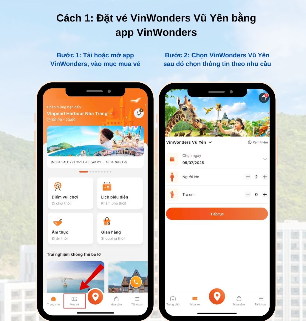 Giá vé VinWonders Vũ Yên