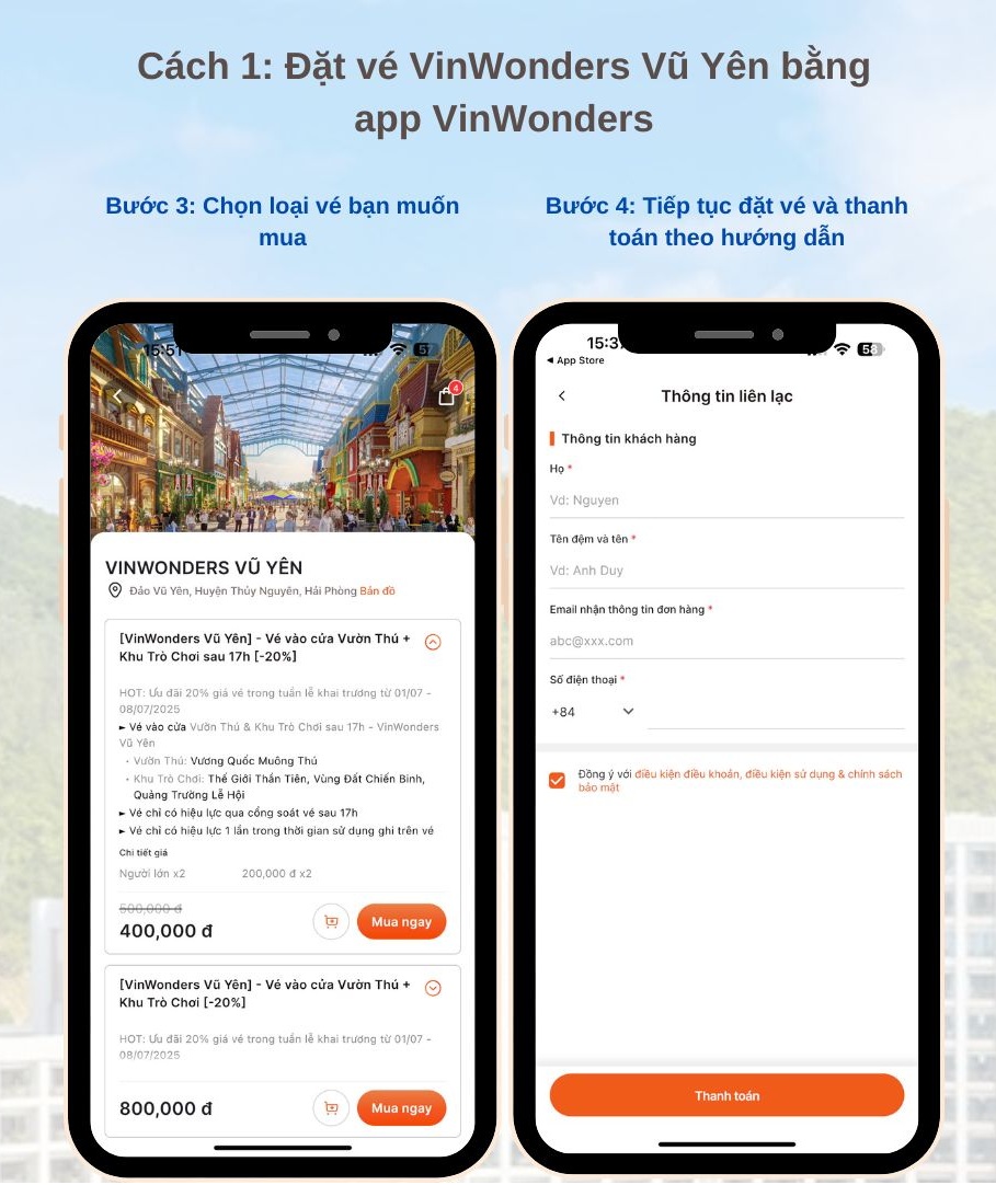 Giá vé VinWonders Vũ Yên