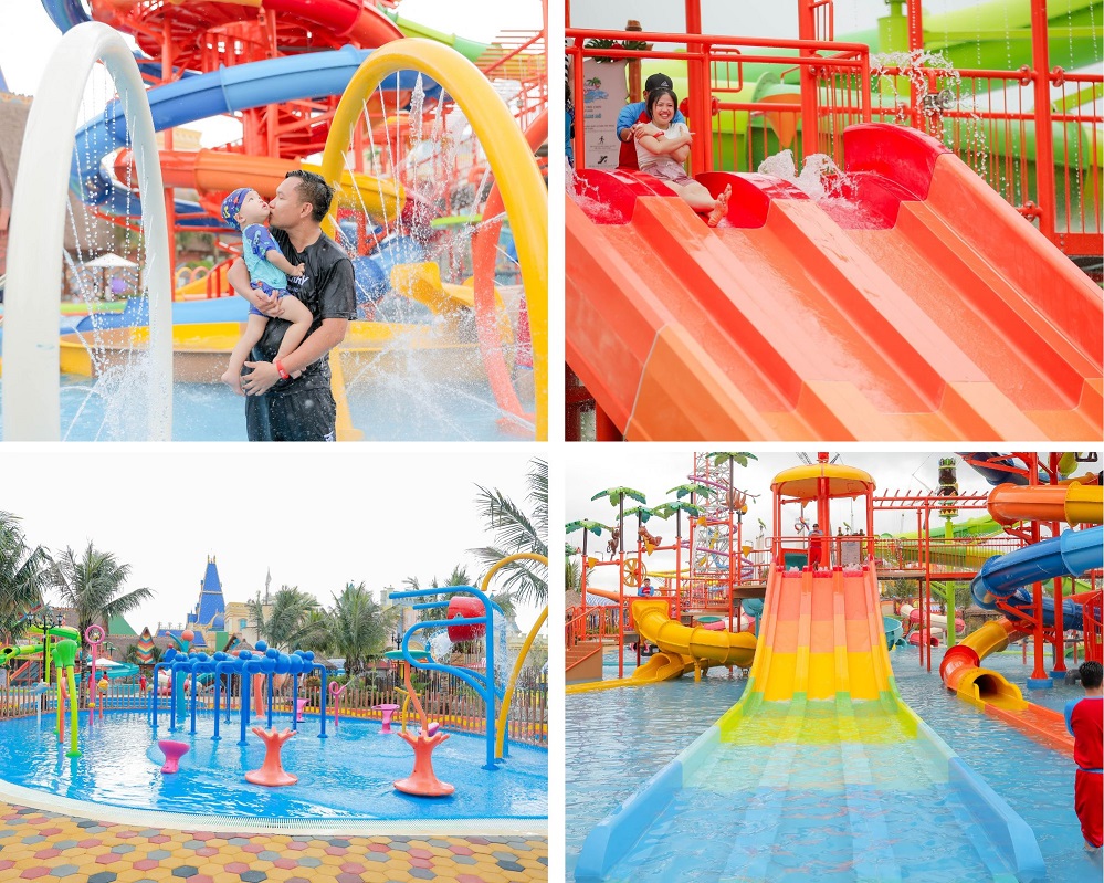 Công viên nước VinWonders Vũ Yên cụm đường trượt nước gia đình VinWonders Vũ Yên