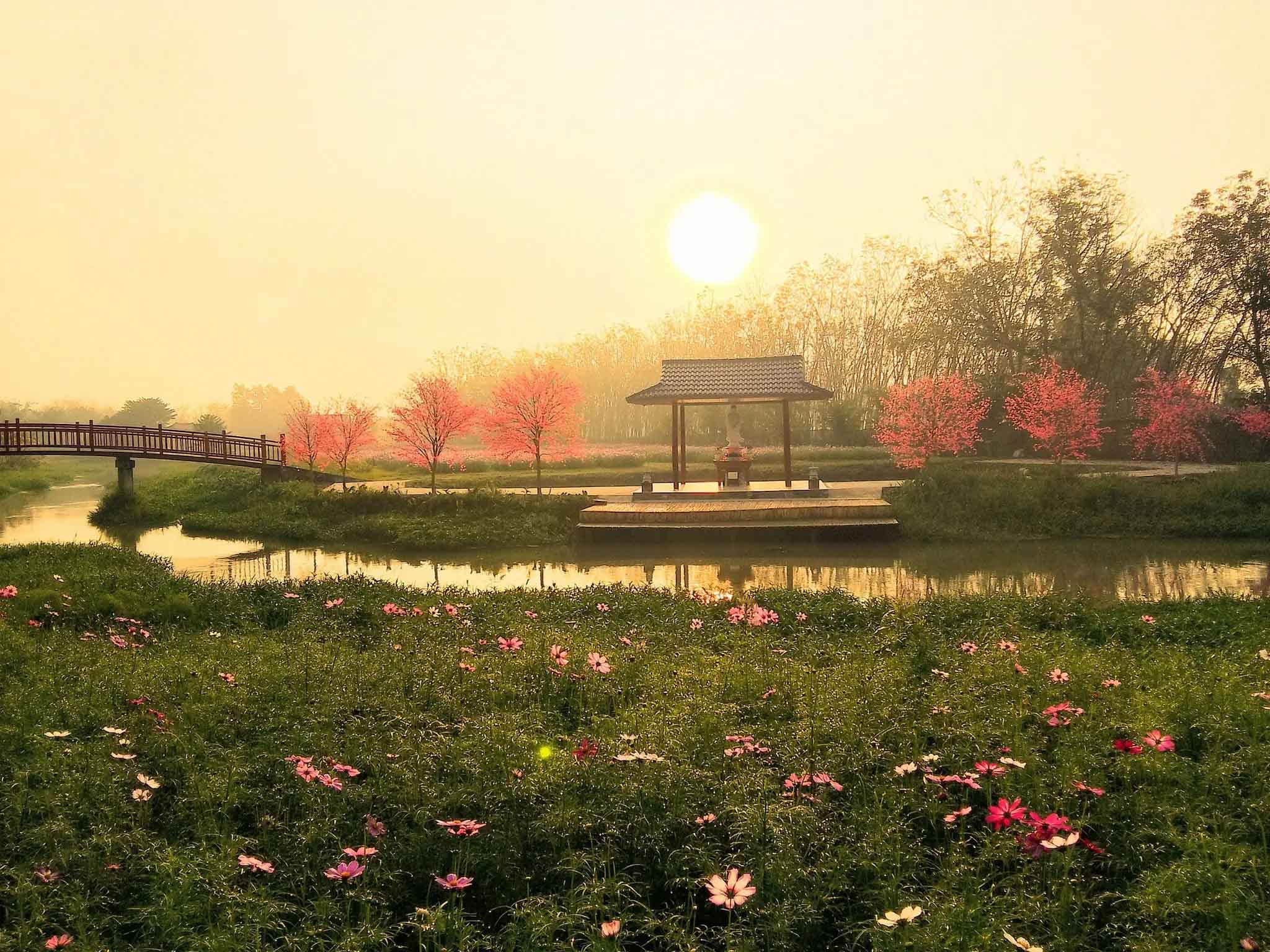 Hoàng hôn tại Thủy Hoa Viên