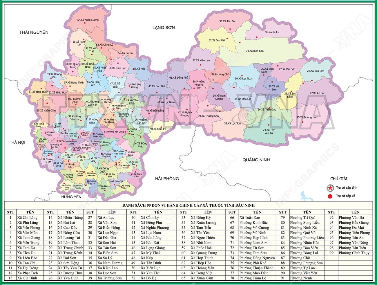 Bản đồ Bắc Ninh mới