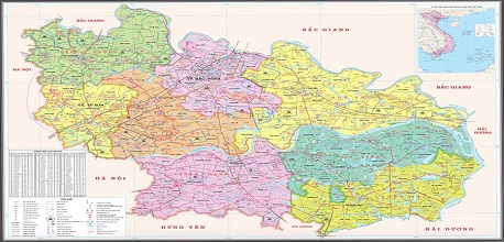 Bản đồ Bắc Ninh: Bản đồ hành chính, du lịch, ẩm thực mới nhất