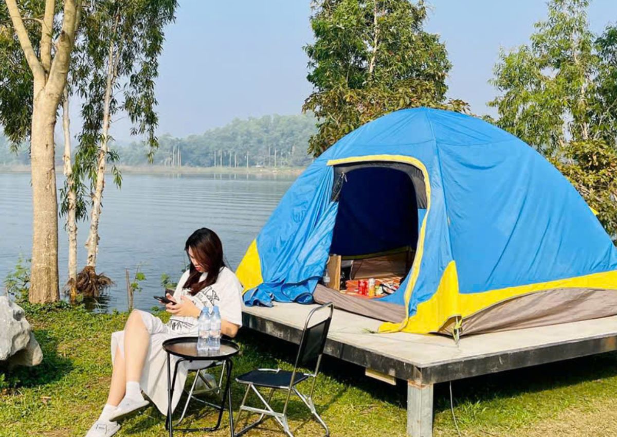 Cắm trại gần Hà Nội ở hồ Đồng Mô