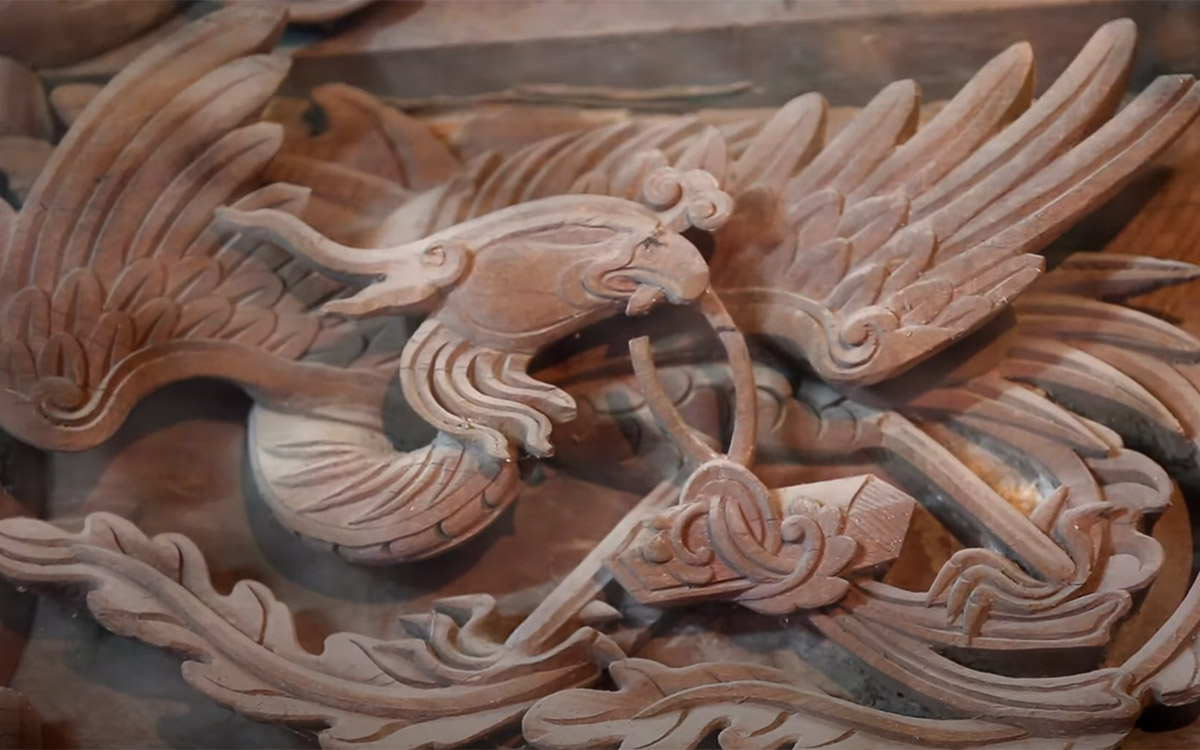 Chi tiết điêu khắc đình Đẩu Hàn