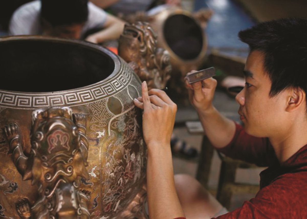 Quy trình đúc đồng làng Đại Bái