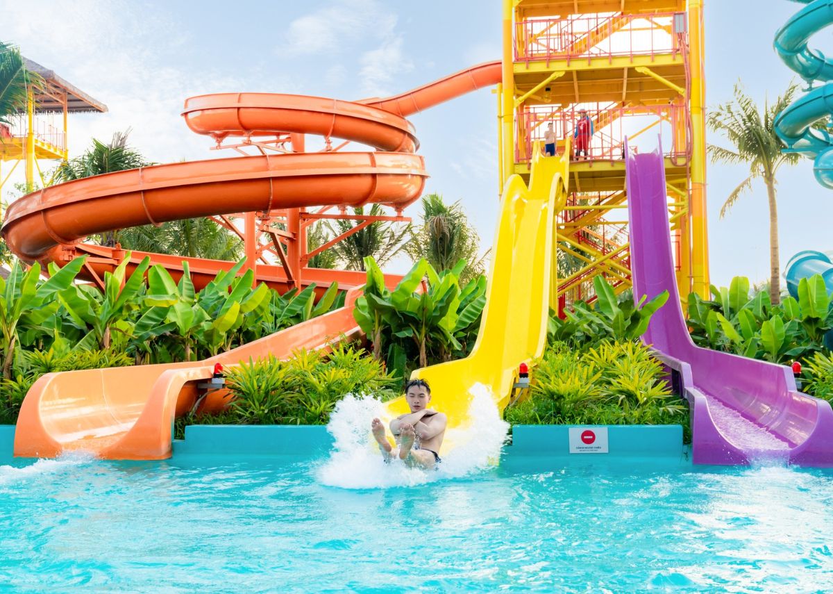 Thử thách đường trượt tại công viên Grand Park
