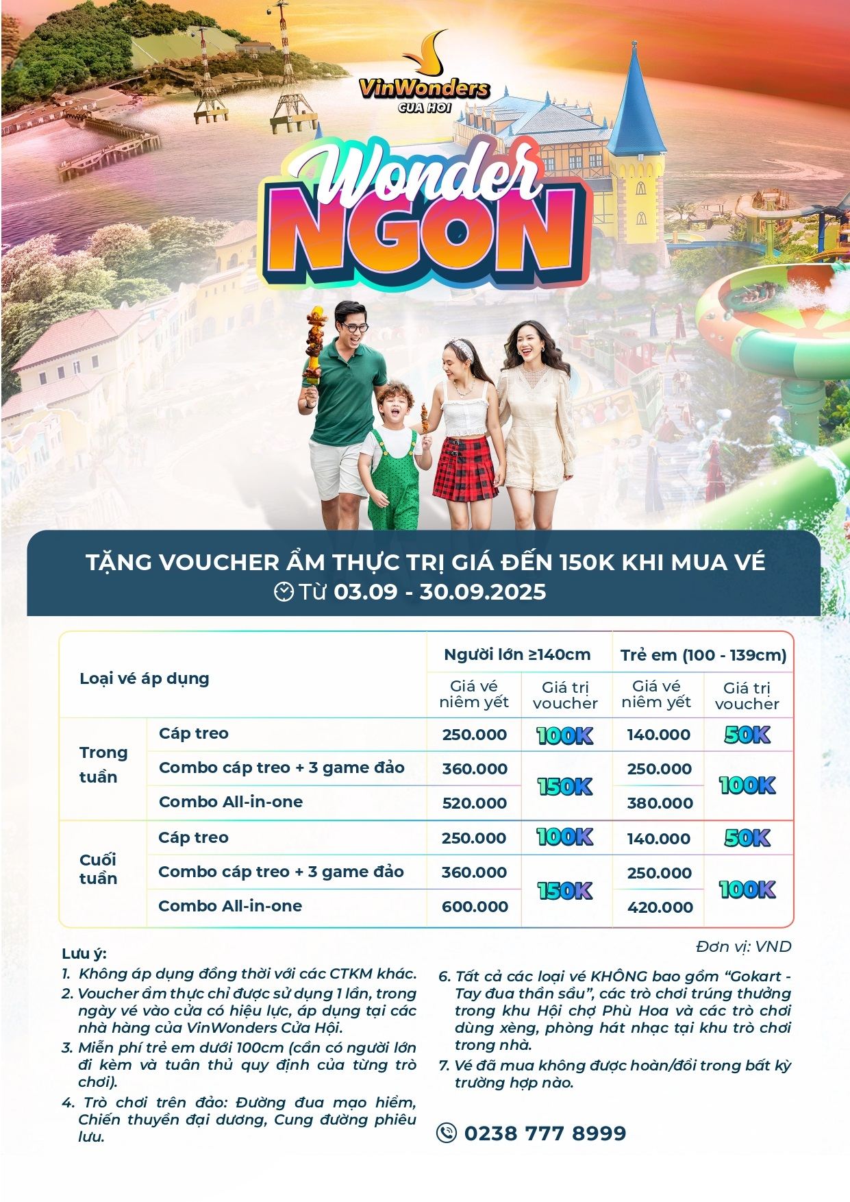 wonder combo vinwonders cua hoi