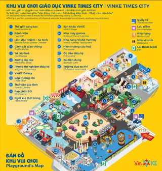 Bản đồ khu vui chơi giáo trí VinKE