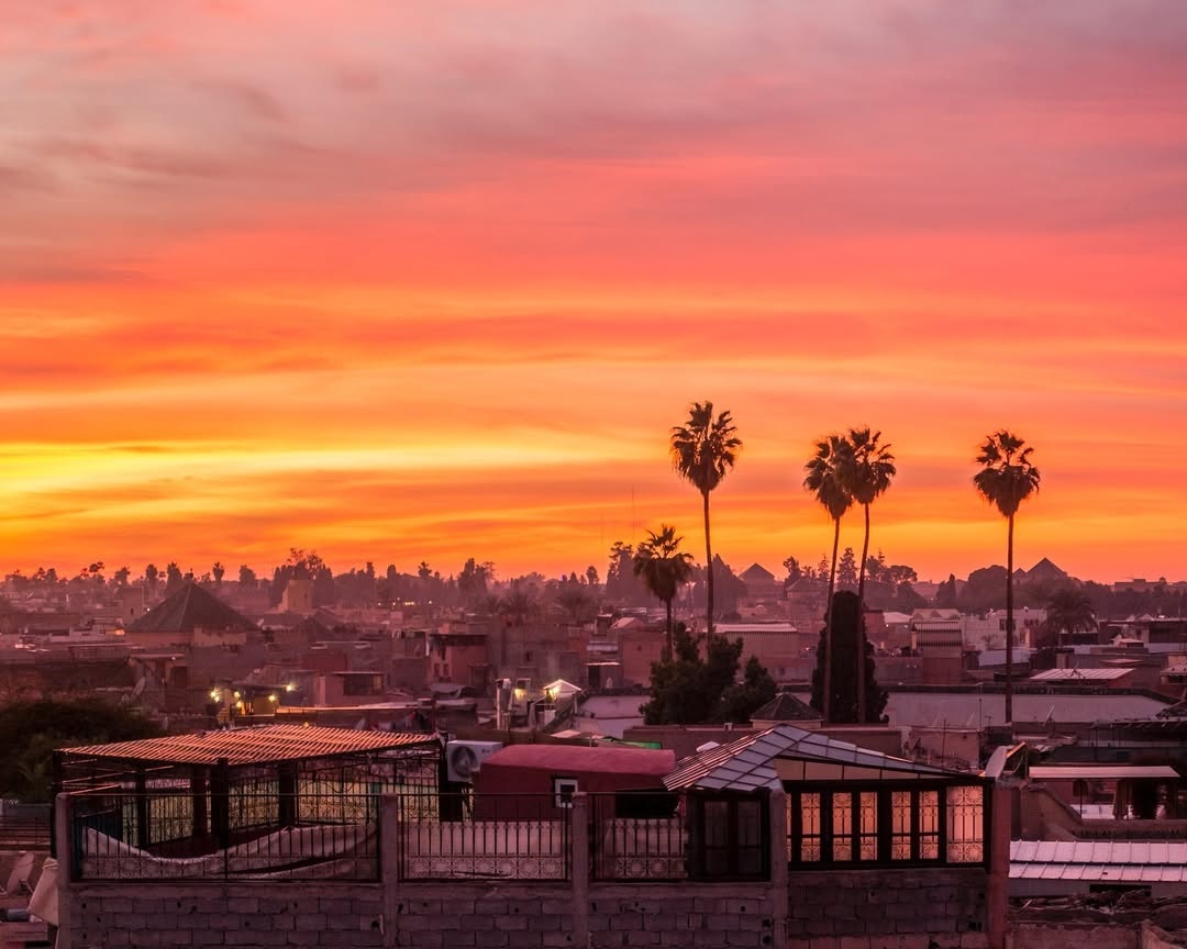 Spring sunlight over Marrakech’s rooftops