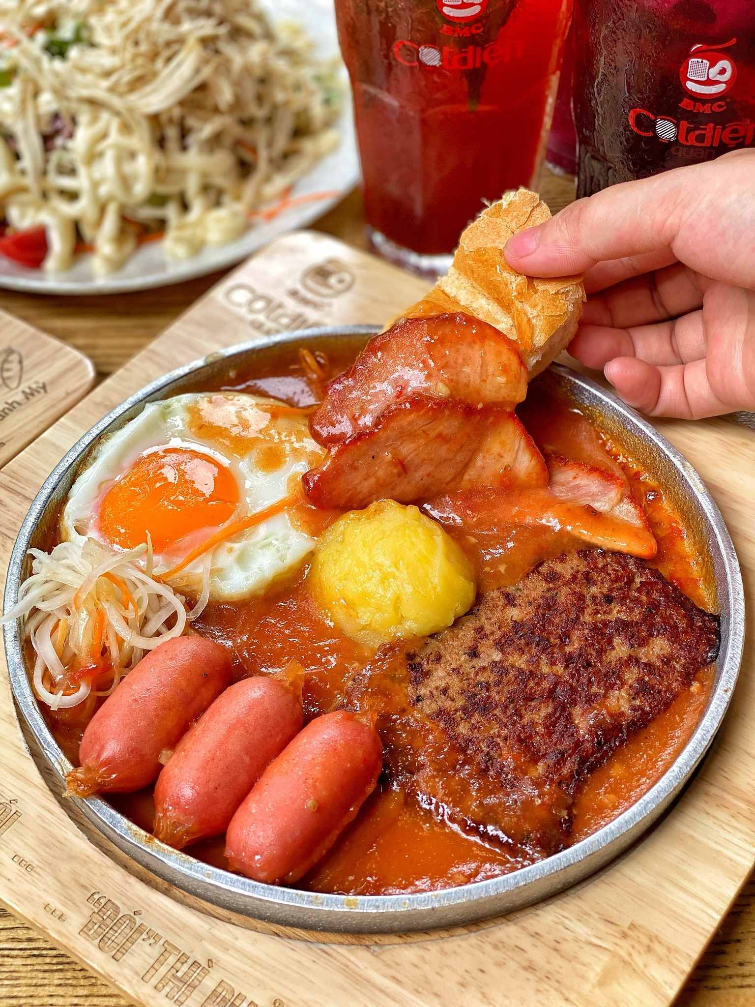 Bánh mì Hà Tĩnh Bánh mì chảo Cột Điện quán Hà Tĩnh