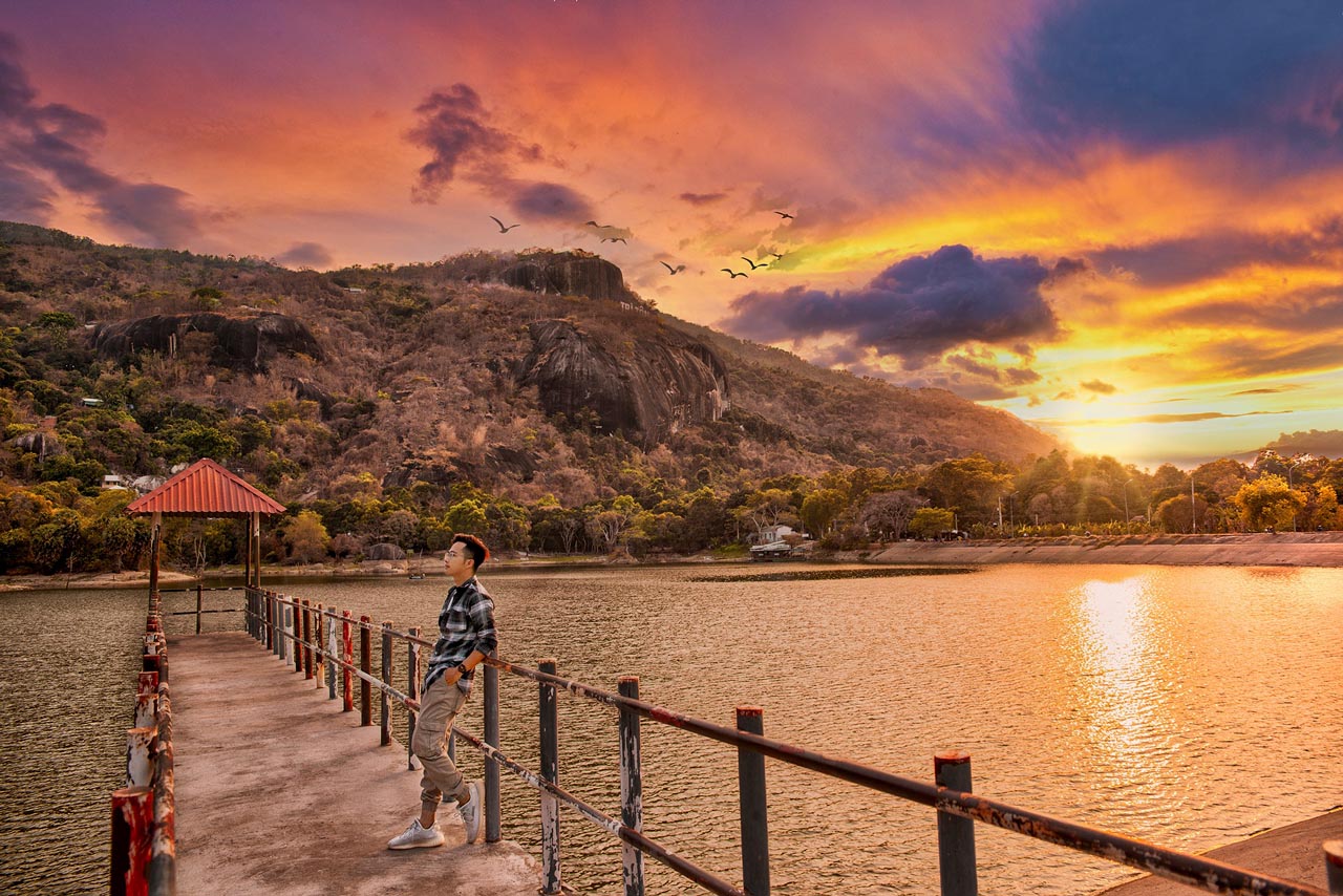 Check-in tại hồ Ô Thum An Giang