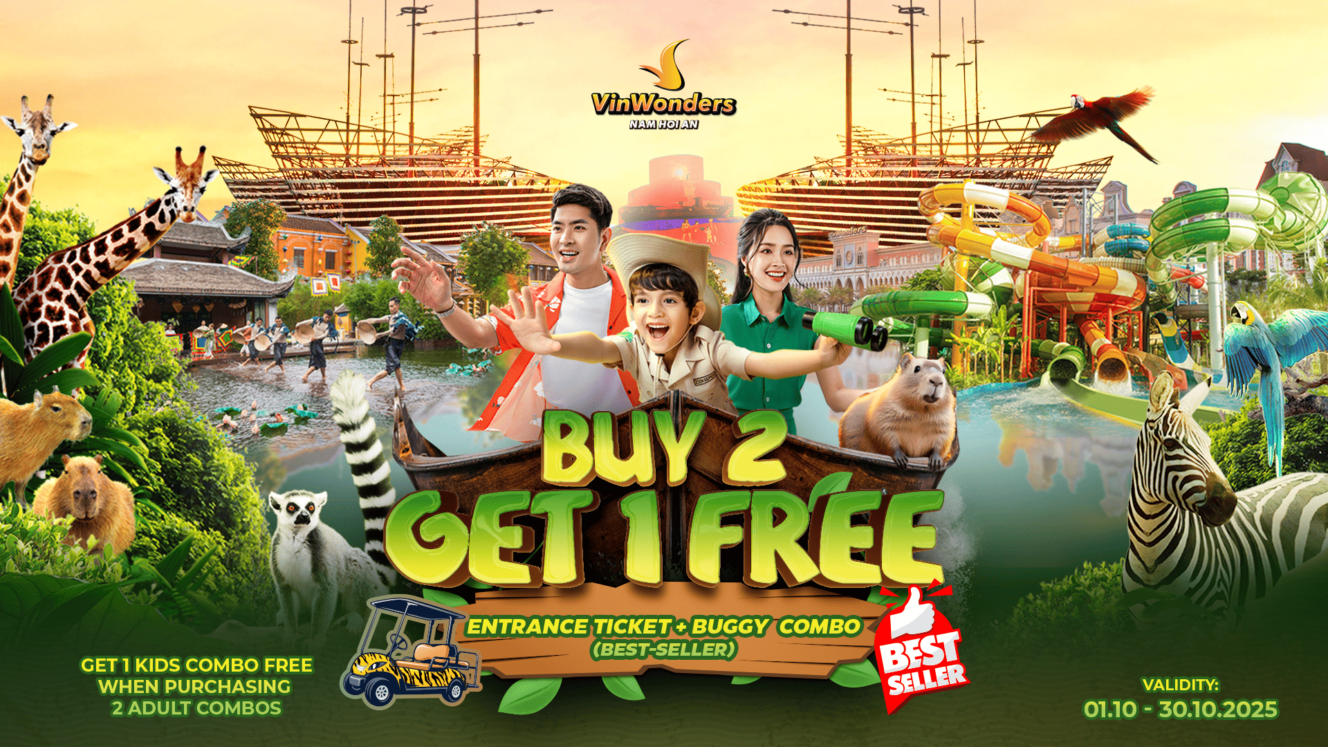 VinWonders Nam Hoi An's October Special - Buy 2 Get 1 FREE