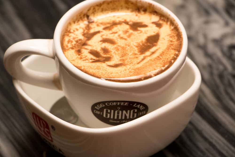 Enjoy the weather in January in Vietnam with a hot cup of egg coffee