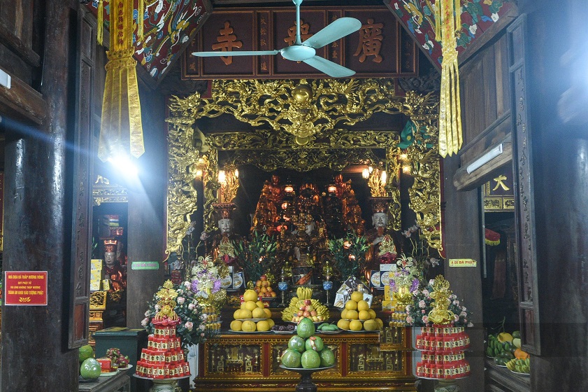 Sacred main sanctuary of Tram Gian Pagoda’s third cluster