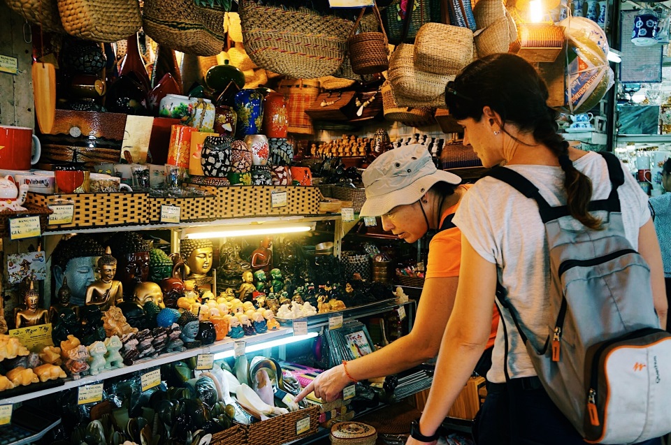Shopping at traditional Vietnamese markets