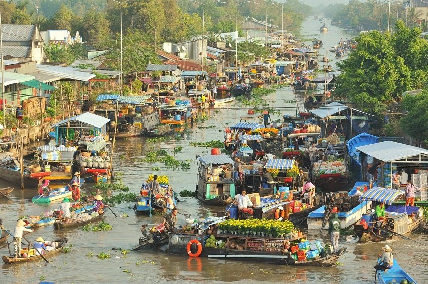 June in Vietnam The Mekong Delta in June overflows with vibrant markets