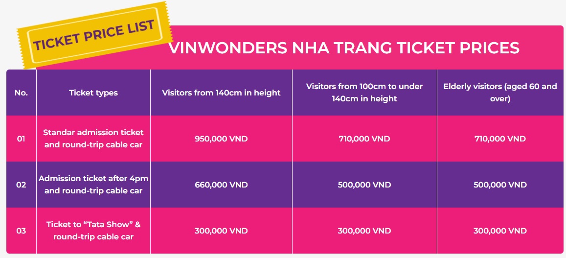 vinwonders nha trang ticket vinwonders nha trang ticket
