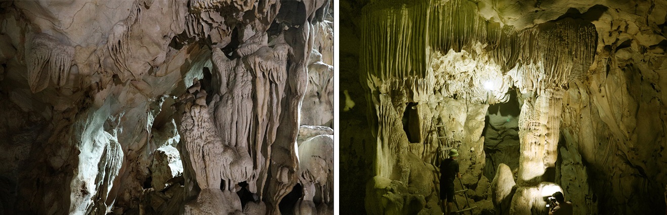 Thac Ba Lake The caves at Thac Ba Lake have shimmering stalactite