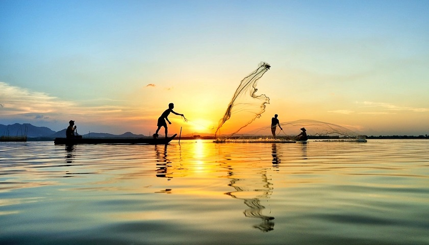 Mùa nước nổi An Giang Chài lưới vào mùa nước nổi An Giang