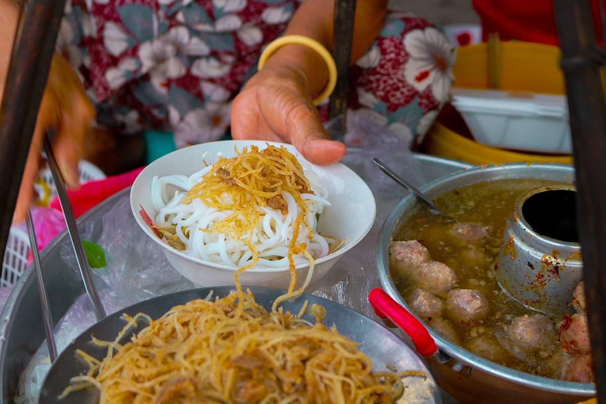 Gánh bánh tằm bì Tân Châu An Giang